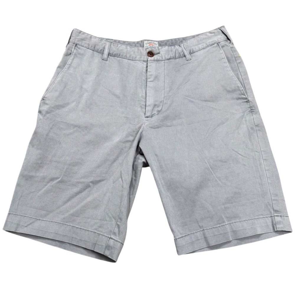 NWT Faherty Brand Mens Gray Flat Front Chino Shorts Size 29 Casual‎ Summer